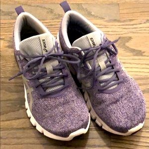 Purple & Silver Asics Gel-Quantum 90, Size 9.5